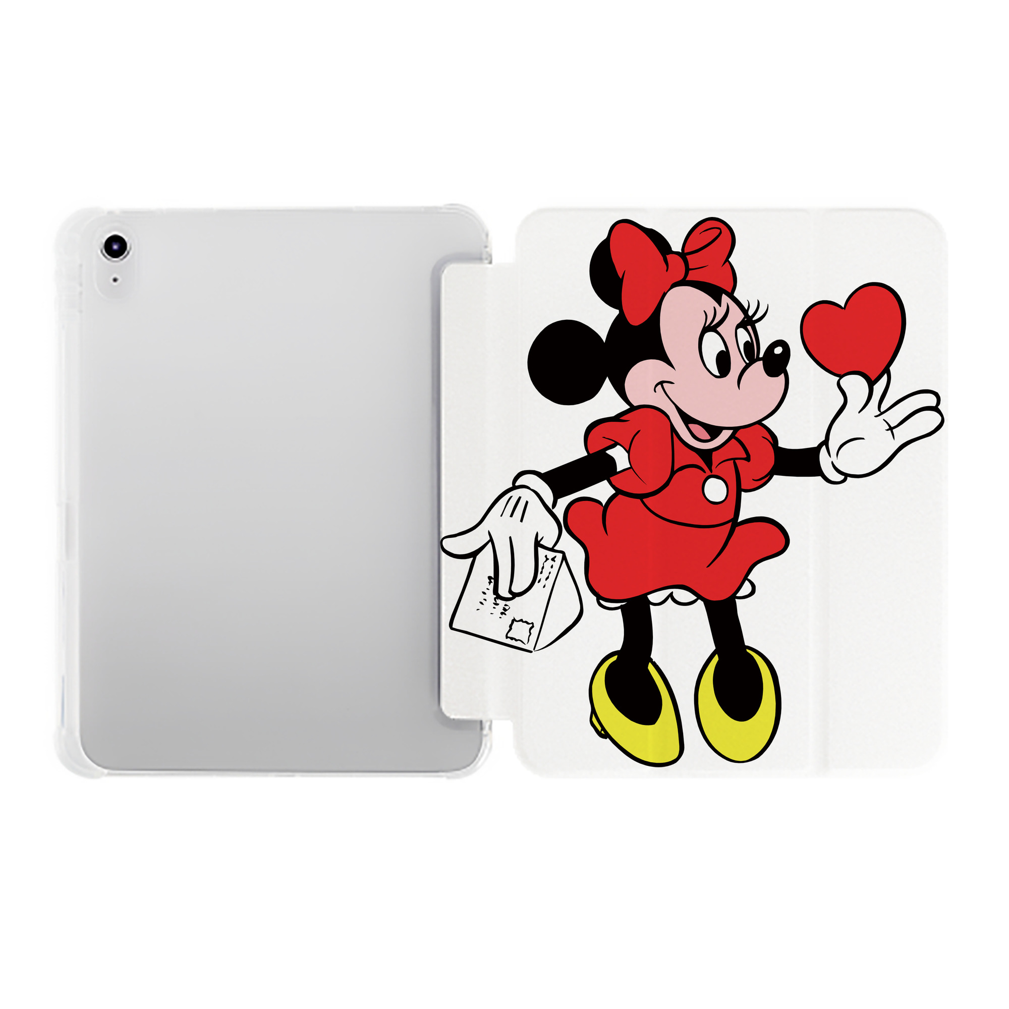 （画像用） ミッキーマウス Mickey Mouse IPad ケース ペン収納付き 三つ折りスタンド PUレザー×シリコン 対応機種9.5/10.5/10.9インチ